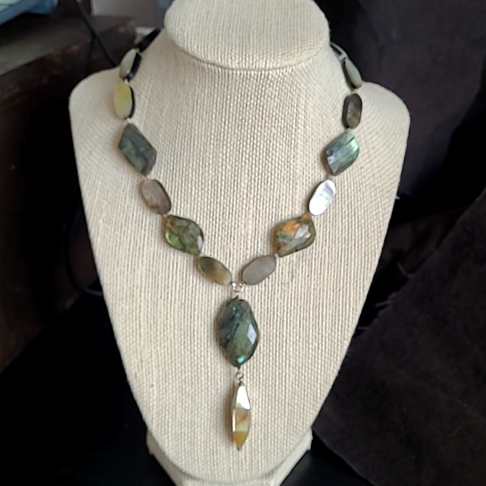 Labradorite and Mother of Pearl Necklace